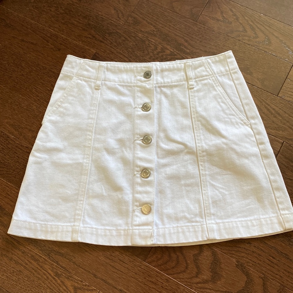 Forever 21 white denim skirt